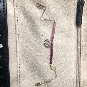 Meria t gold sapphire and diamond bracelet